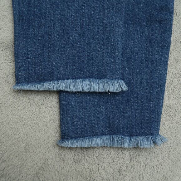 Wax Jeans Junior's Size 7/28 Blue High-Rise Skinny Denim 27" Inseam Distressed - Picture 2 of 16